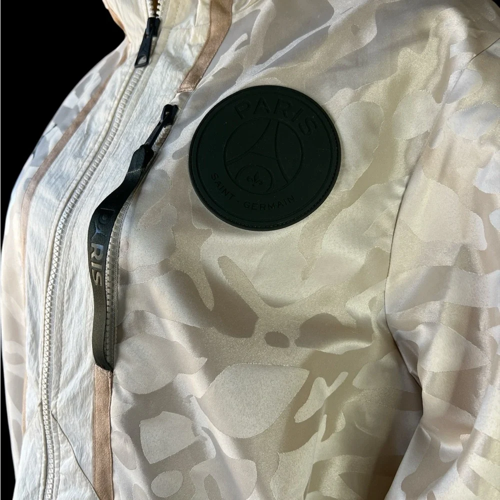 Jordan PSG Jacket Cream Camo Hooded Men’s XS Paris Saint Germain Rare